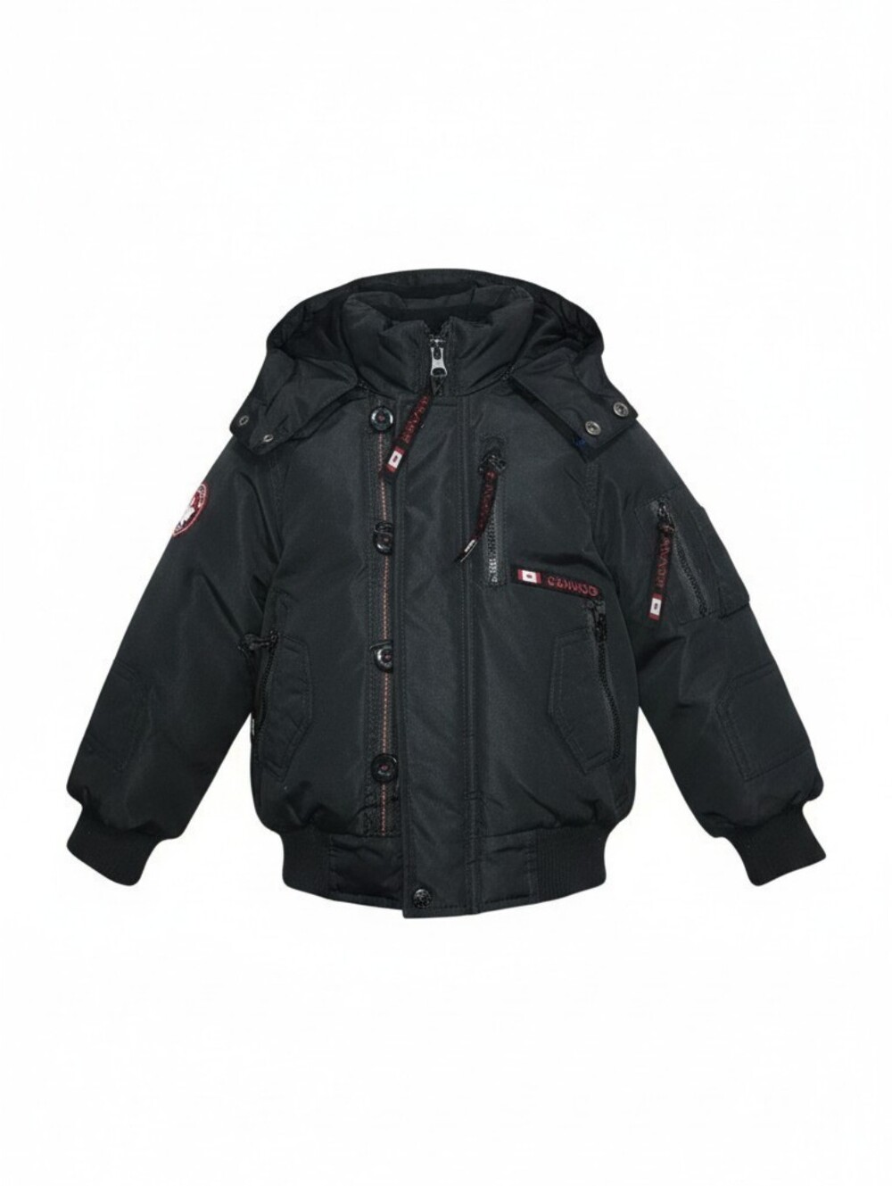 Canada Goose Kids Black Hooded Puffer Jacket 4T